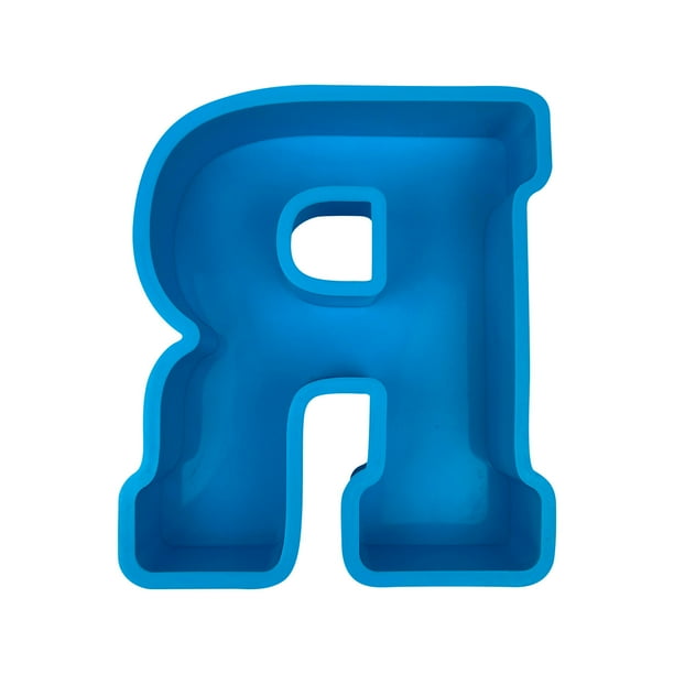 Moldes de letras del alfabeto 3D para velas, cera, jabón y resina | Moldes de silicona azul flexibles y reutilizables para manualidades y decoración del hogar