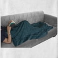 thumbnail image 5 of Star Soft Flannel Fleece Blanket, Abstract Ornament Symmetrical Repetitive Pattern Christmas Inspired Pattern, Cozy Plush for Indoor and Outdoor Use, 70" x 90", Dark Teal Petrol Blue, by Ambesonne, 5 of 5