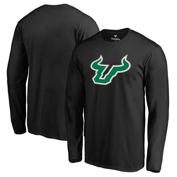 Men's Black South Florida Bulls Primary Logo Long Sleeve T-Shirt