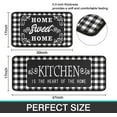 thumbnail image 3 of Black and White Buffalo Plaid Kitchen Mat Set of 2, Non Slip Washable Home Decor Kitchen Rugs and Mats for Floor Comfort Standing Mats for Kitchen, Sink, Office, Laundry 17"x47"+17"x30", 3 of 6