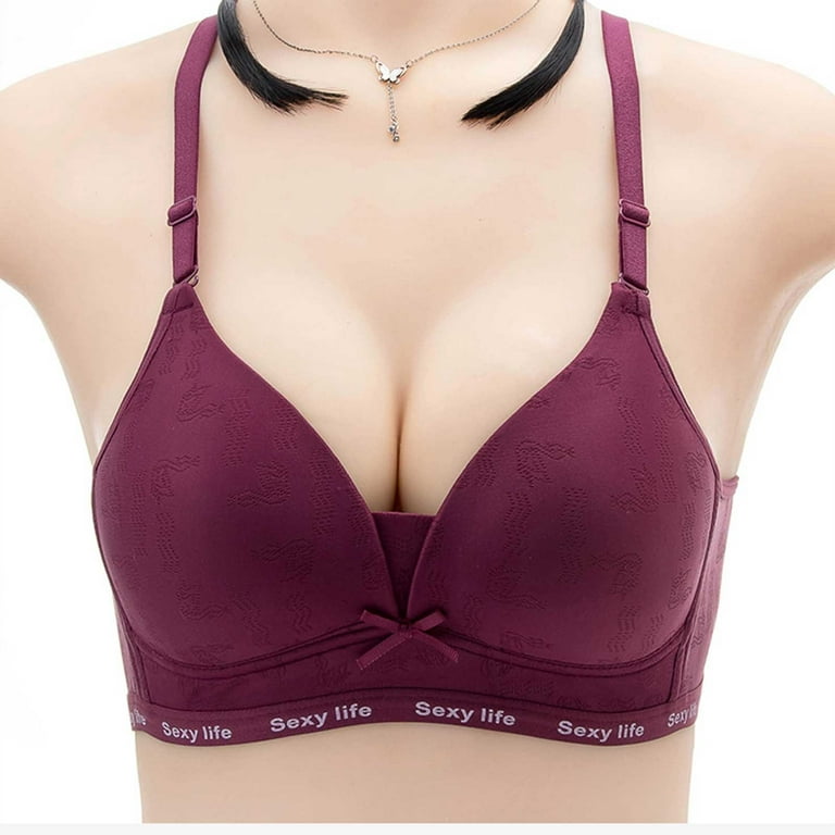 Mrat Clearance No Show Bras for Women Clearance Womens Solid Color  Comfortable Hollow Out Perspective Bra Underwear No Underwire Halter Tops  Bra L_17