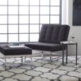 thumbnail image 2 of SD Studio Designs Chaise d'Appoint en Velours Ashlar avec Cadre en Acier - Brun Vison, Chrome, 2 of 7