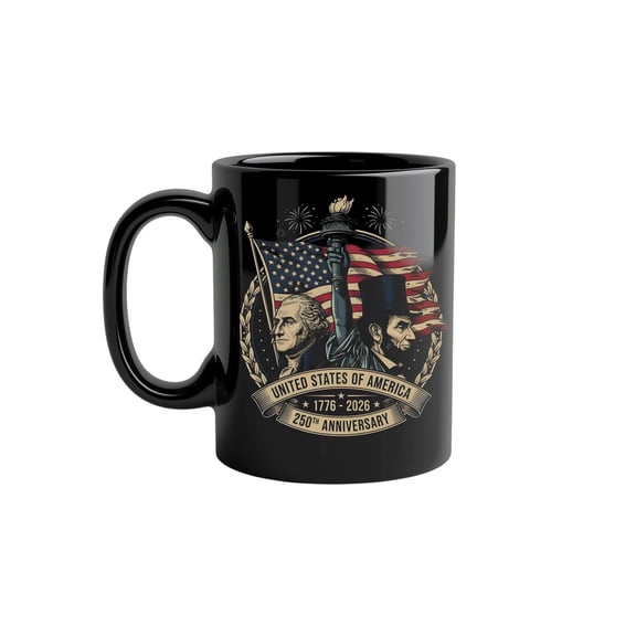 USA 250th Anniversary Coffee Mug 4th of July Patriotic Ceramic Cup Independence Day Keepsake Mugs Gift for Mother Father Friends Lover