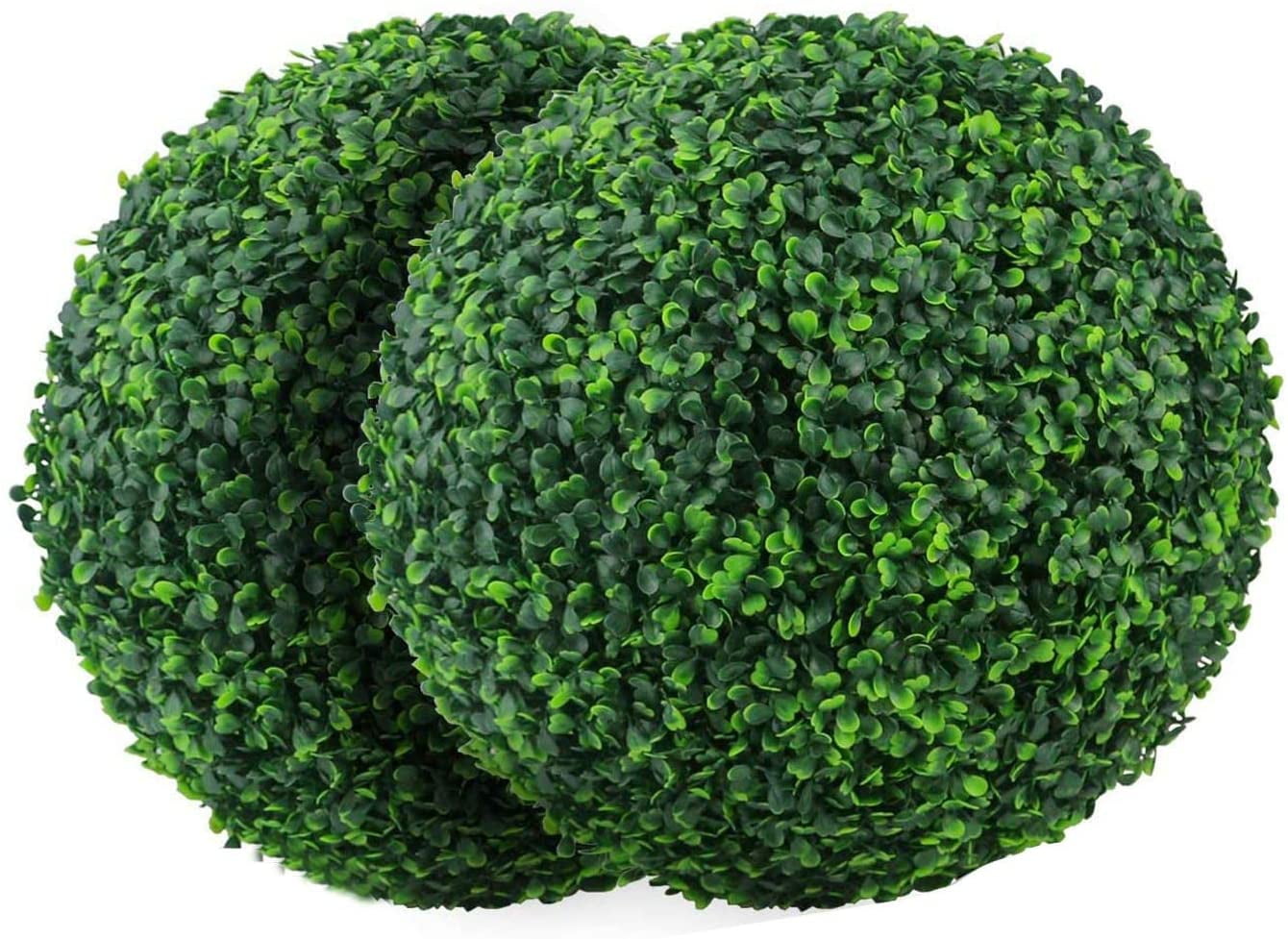 Windfall 2PCS Boxwood Topiary Ball - Artificial Topiary Plant - Wedding ...