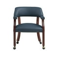 thumbnail image 4 of Comfort Pointe Cavett Navy Blue Faux Leather Caster Game Chair, 4 of 5