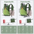 thumbnail image 4 of Mochila de Senderismo BECOJADDE 15L Plegable Ultraligera Verde Oliva, 4 of 8