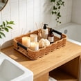 thumbnail image 6 of Wicker-Style Serving Tray with Handles, Woven Storage Basket for Kitchen Fruit Display, Decorative Tabletop Organizer for Home and Living Room, 6 of 6