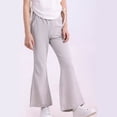 thumbnail image 4 of zbxnLI 5-15 Years Girl's Flared Leg Pants Elastic Waisted Slim Casual Pants Outdoor Sports Comfy Trousers with Pockets, 4 of 6