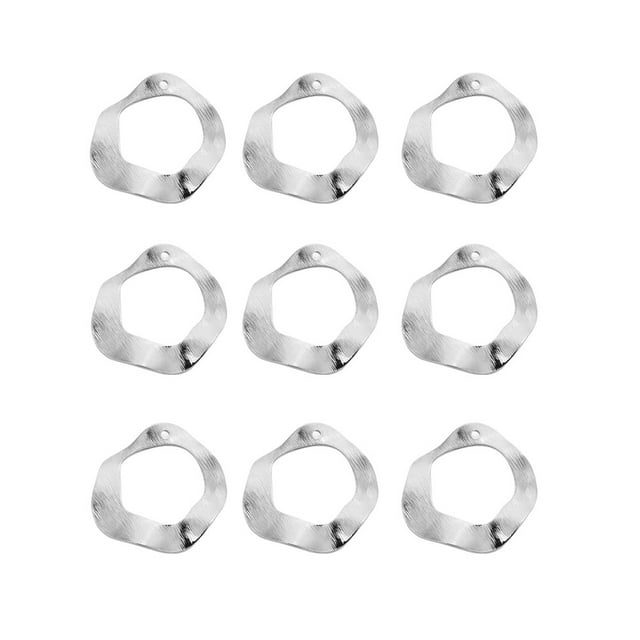 BEADCEST 10PCS Jewelry Pendant Stud Unique Shape Copper Silver Findings For Yourself