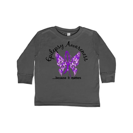 

Inktastic Epilepsy Butterfly 6.1 Gift Toddler Boy Girl Long Sleeve T-Shirt
