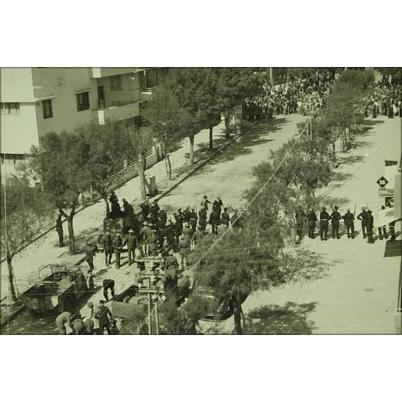 24"x36" Gallery Poster, Demonstration Tel Aviv israel against British mandate policy 1939