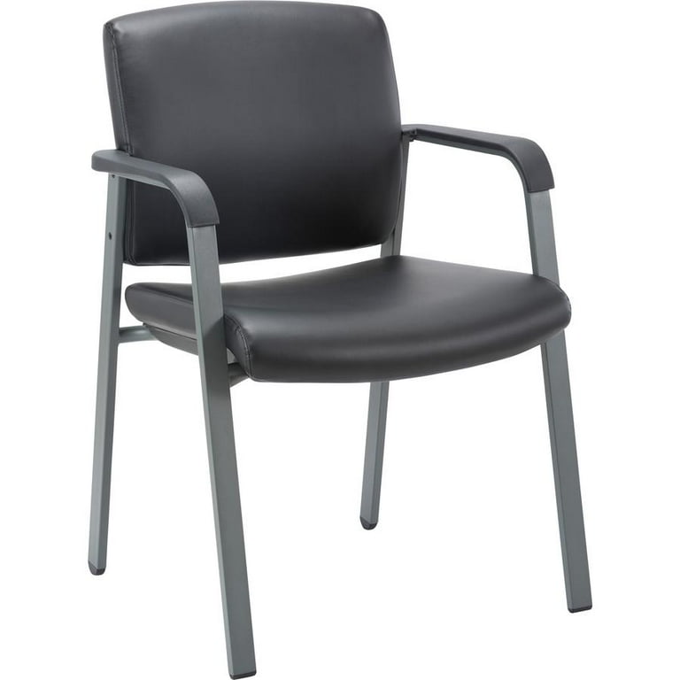 Lorell Healthcare Upholstery Guest Chair - Steel Frame - Square Base - Black - Vinyl - Armrest - 1 Each Lorell Healthcare Upholstery Guest Chair - Steel Frame - Square Base - Black - Vinyl - Armrest - 1 Each