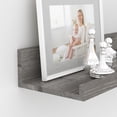 thumbnail image 2 of 47 Inch Long Floating Shelves for Wall Set of 5, Grey Wood Wall Shelves for Bathroom, Bedroom, Kitchen, Living Room Storage and Decoration, Gray Wooden Picture Ledge, 2 of 5