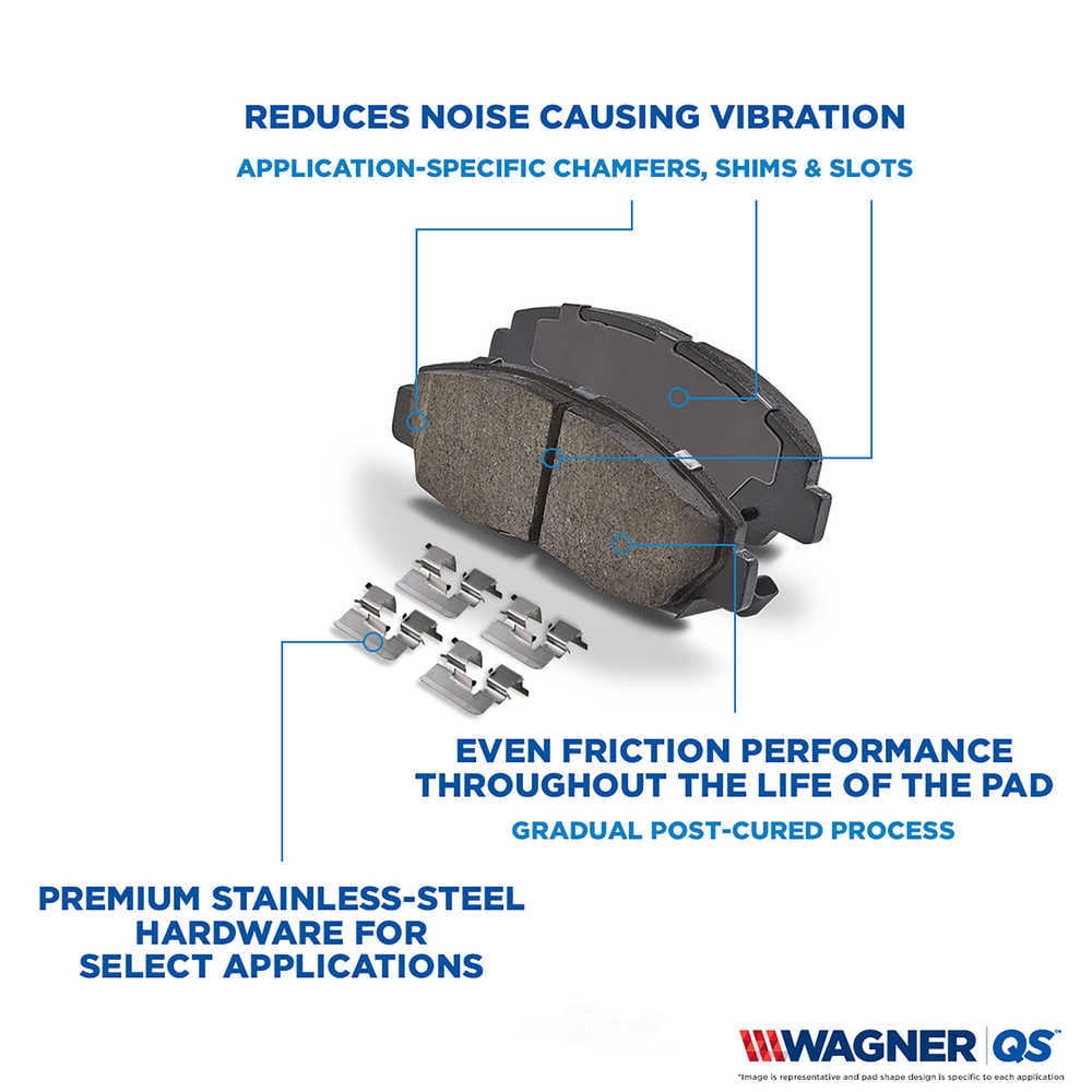 Wagner Brake ZD2176 QuickStop Front Disc Brake Pad Set Ceramic