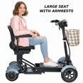 thumbnail image 1 of Trottinette de Mobilité Électrique Motorisée à 4 Roues, Doubles Moteurs Robustes Siège Grand - Bleu Ciel Mat, 1 of 14