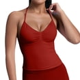 thumbnail image 1 of MIASHUI Camisoles pour Femmes Été Sans Manches Haut Décontracté avec Soutien-Gorge Intégré, Bordeaux, L, 1 of 5