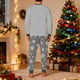 thumbnail image 4 of Pijama navideño para hombre, blusa y pantalones con estampado navideño a cuadros., 4 of 5