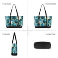 thumbnail image 6 of FORMRS Canvas Laptop Tote Bag for Women with 15.6" Computer Compartments Shoulder Handbag, Light Blue Geometric Pattern, 6 of 7
