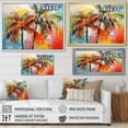 thumbnail image 4 of Designart "Pop Art Palm Trees I" Palm Trees Floater Framed Canvas Print, 4 of 7