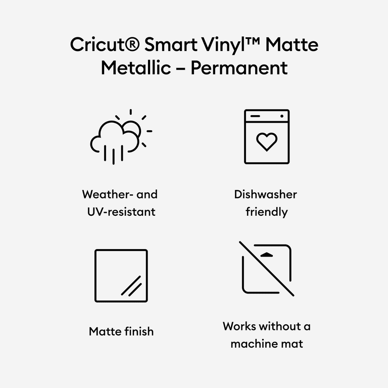 Cricut 3' Joy Xtra Smart Vinyl Matte Metallic - Permanent - Champagne