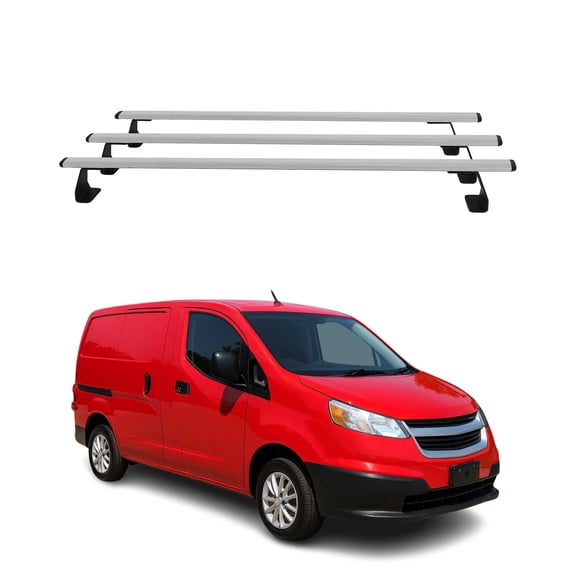 Trunk Bed Roof Racks Cross Bars for Chevrolet City Express 2015-2018 Metal Gray