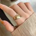 thumbnail image 4 of YOBEST Silver Color Big Rings for Women Accessories New Trendy Elegant Simple Smooth LOVE Heart Party Jewelry Birthday Gifts, 4 of 4
