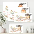 thumbnail image 4 of Designart ' Lovely Bird Sitting On Branch of Sakura With Butterflies ' Traditional Canvas Wall Art Print, 4 of 4