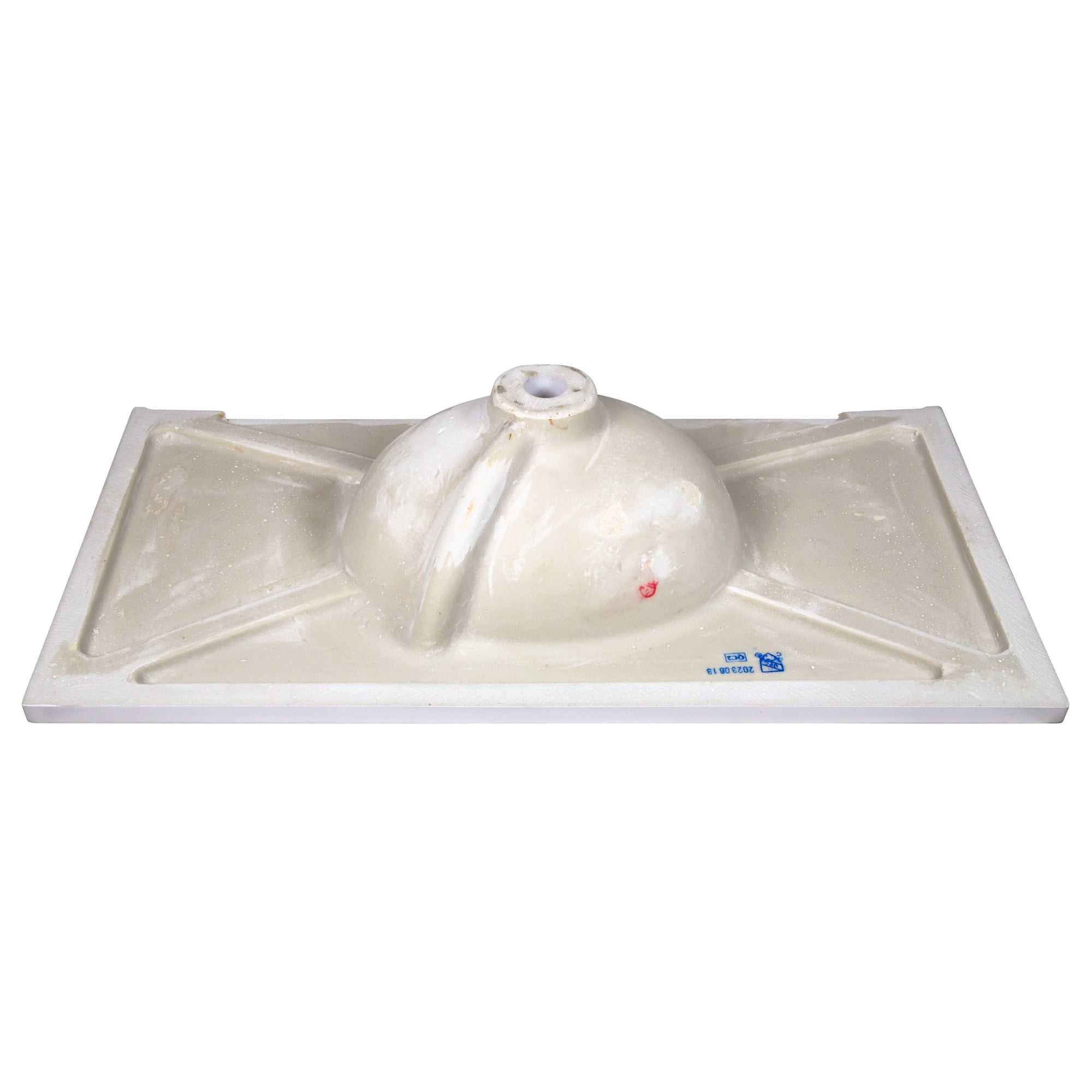 Design House Cultured Marble 37" x 19" Single Bowl Vanity Top with Backsplash and Centerset Mount, White
