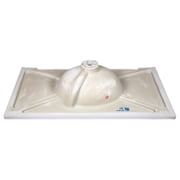 Design House Cultured Marble 37 x 19 Single Bowl Vanity Top with Backsplash and Centerset Mount, White