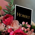 thumbnail image 3 of 3drose, Hobert Popular Baby Boy Name in America. Yellow on Black Gift, Charm, 6 Greeting Cards with Envelopes, 3 of 7