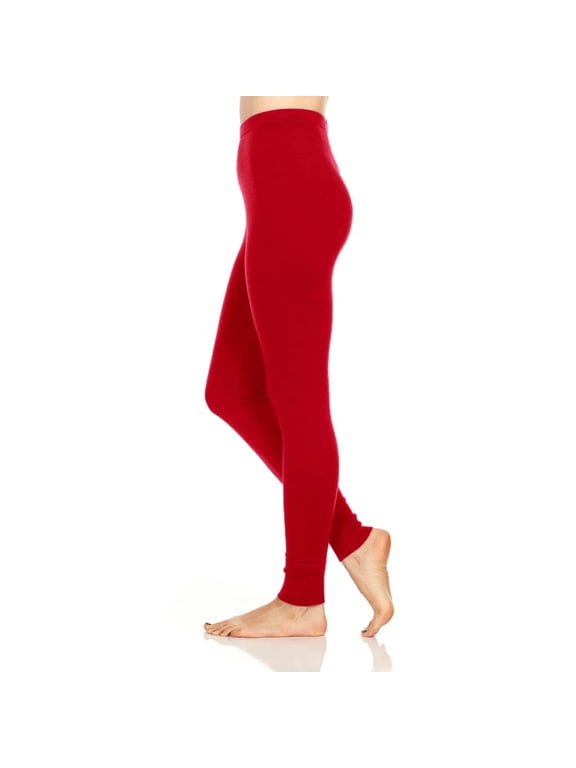 Merino Wool Women's Midweight Base Layer Bottoms - Thermal Underwear - No Itch Renewable Fabric - True Red - 2X-Large