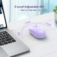 thumbnail image 6 of Wireless Mouse, 2.4G Quiet Computer Mouse with USB Receiver, 4 Buttons Portable Cordless Mice for Chromebook, Laptop, PC, Mac, 800/1200/1600 DPI, 6 of 8