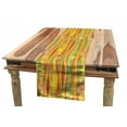 thumbnail image 1 of Floral Table Runner, Colorful Skew Vertical Waves Pattern Accompanied with Clover Inspired Ombre Leaves, Dining Room Kitchen Rectangular Runner, 3 Sizes, by Ambesonne, 1 of 2