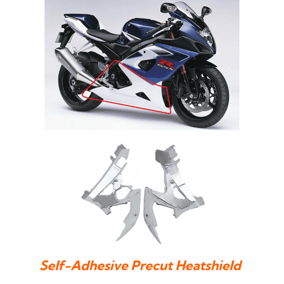 Professional Grade Self-adhesive ABS Fairing Insulation Heatshield Pad Precut for Suzuki 2005 2006 GSXR1000