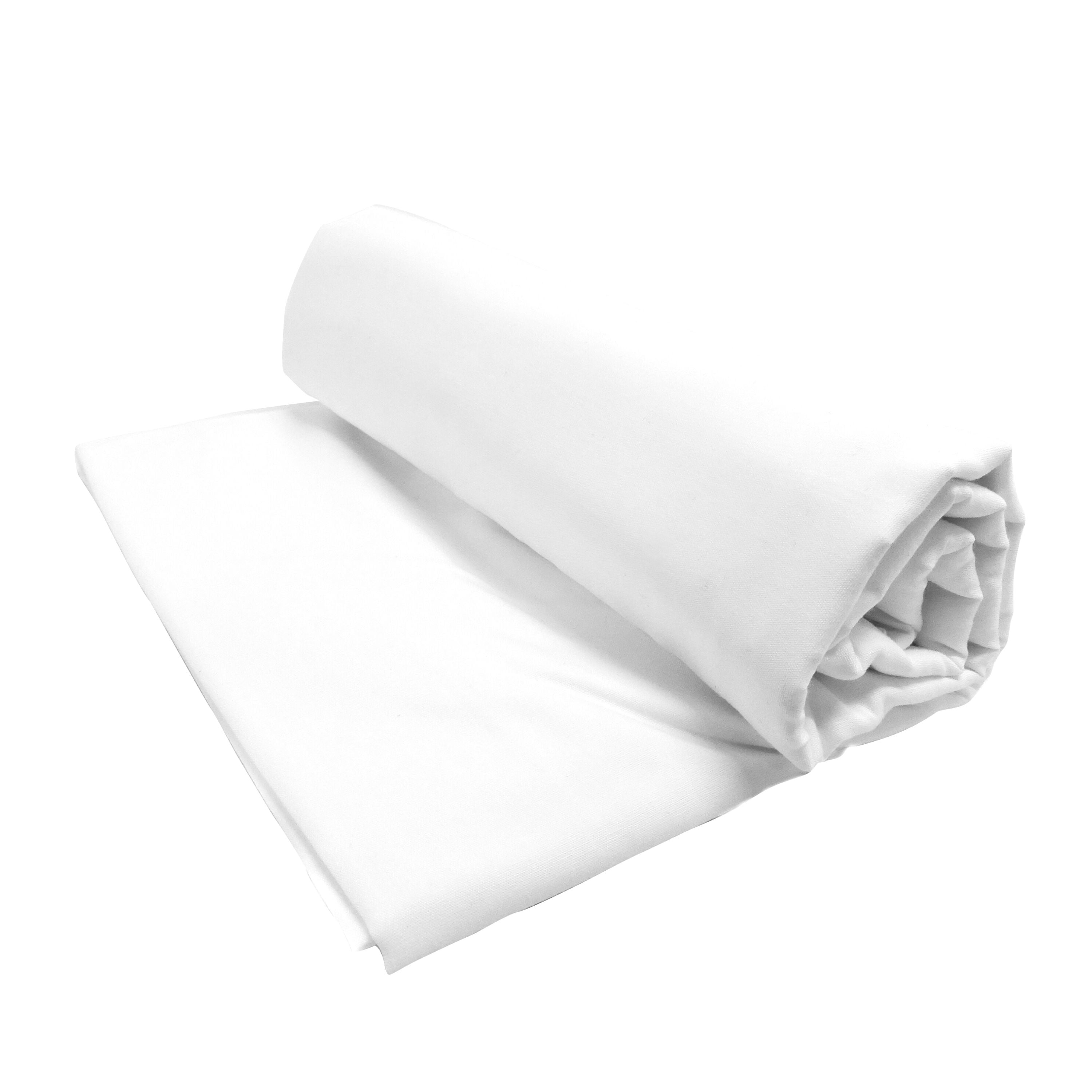 Shason Textile Poly Cotton (3 Yards Cut) x 44" Craft Projects Quilting Precut Fabric, White