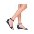 thumbnail image 5 of Women's Adjustable Ankle Strap Open Toe Low Wedge Sandal Comfortable Platform Heeled Sandals, 5 of 5