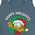 thumbnail image 3 of Garfield - Happy Holidays Wreath - Women's Racerback Tank Top, 3 of 5