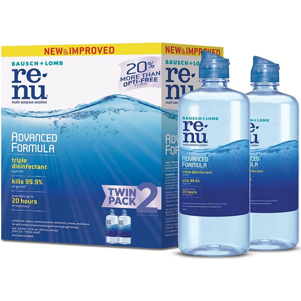 4 Pack Bausch + Lomb ReNu Advanced Formula, Multipurpose Contact
