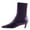 Purple, variant on FSJ Women Casual Square Closed Toe Ankle Boots Kitten Low Heel Slip On Western Elastic Chelsea Booties Walking Dress Classic Shoes Size 8 Blue