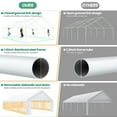 thumbnail image 4 of COBIZI Party Tent Heavy Duty, 20x30ft Wedding Tent, Large Canopy Tents for Parties, Carport Canopy with Removable Sidewalls, Large Tent with Built-in Sandbag, UV50+, Big Tent for Party, White, 4 of 11