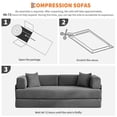 thumbnail image 3 of 5-in-1 Folding Convertible Sofa Bed,78.8 Oversized Corduroy Upholstered Boneless Couch  with Pillow, Armrest & Backrest, Floor Sofa Modular Futon Couch for Living Room Bedroom, 3 of 9