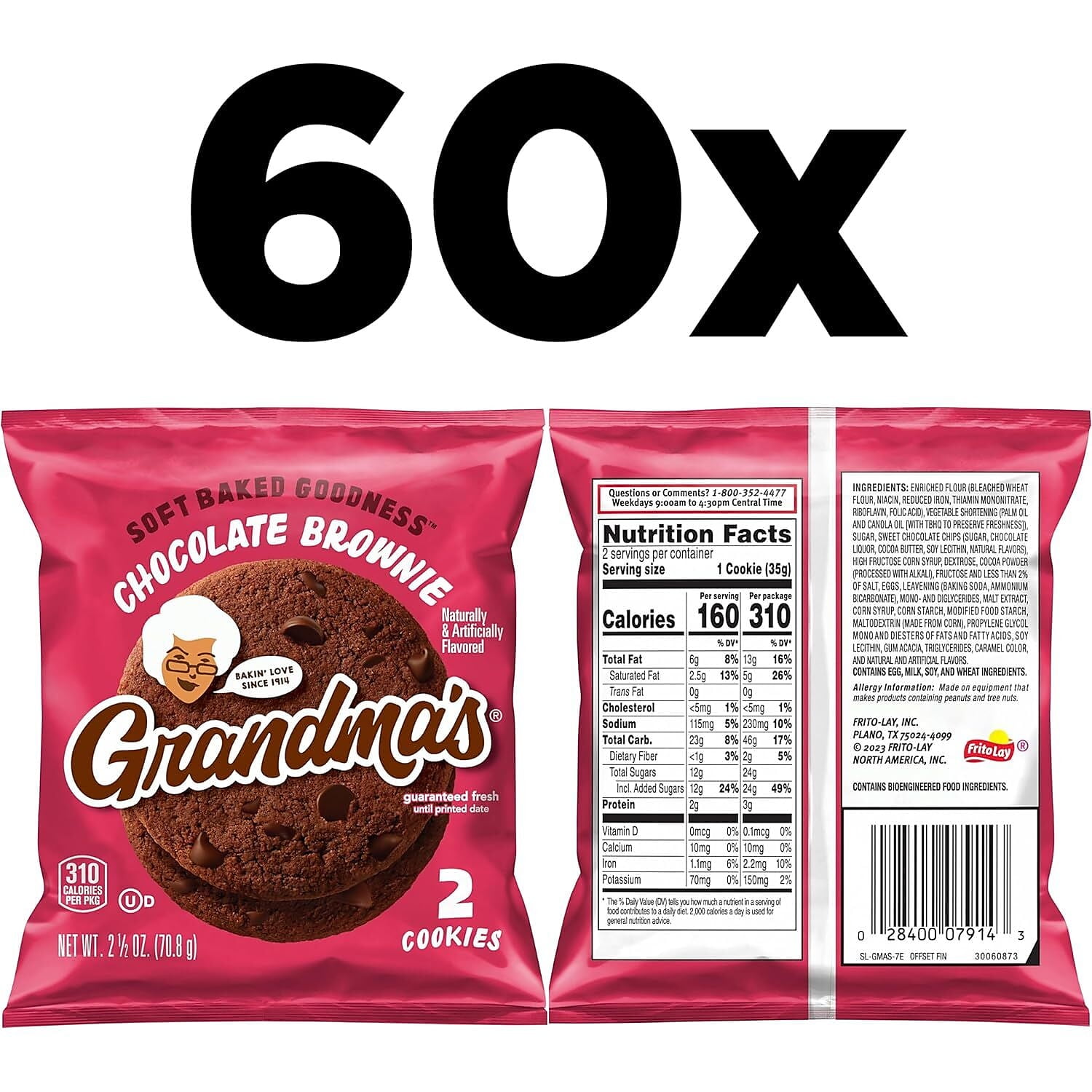 Frito Lay Grandmas Homestyle Cookies, 2.5 oz