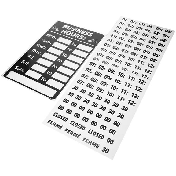 unbranded 1 Set Business Operation Hours Sign Hours of Opening Sign for Store Shop