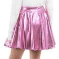 thumbnail image 6 of Girls Metallic Skater Skirt Christmas Halloween Cosplay Skirts Shiny Pleated Short Skirt Kids Dance Performance Party Skirt, 6 of 8