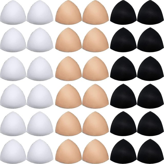 18 Pairs Triangle Sports Bra Pads Inserts Women Push Up Breast Bra Insert Pads A-e