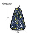 thumbnail image 6 of Yellow White Anchor Pattern Hand Towel Quick Drying Home Storage Kitchen Towel Hooks Dish Cloths, 6 of 6