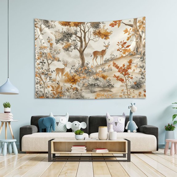 Yayeee Tapestry Wall Hanging for Bedroom 60" x 40" Living Room Home Wall Art Decor, Forest Pattern