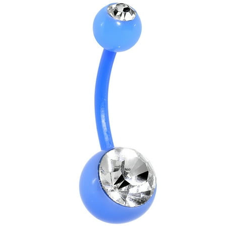 - Body Candy Unisex Adult PTFE Light Blue Belly Button Ring
