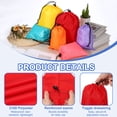 thumbnail image 3 of Bolsa con Cordón Uxcell con Cierre, Bolsa de Almacenamiento Impermeable para Viajes de Gimnasio 6" x 8" & 3 Paquete & Rojo, 3 of 7