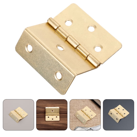 PAMINGONO Vintage Triple-Fold Hinges 4pcs Metal Hinges For Cabinet Door Furniture Jewelry Box Diy Hardware